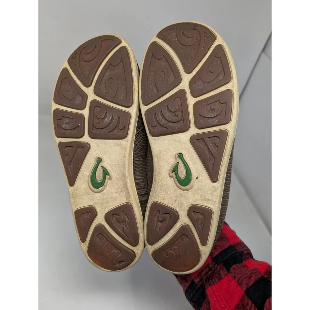 Olukai‎ Nohea Mesh Men's Size 8.5 Shoes Brown Mustang Lime Peel 10188-13AP